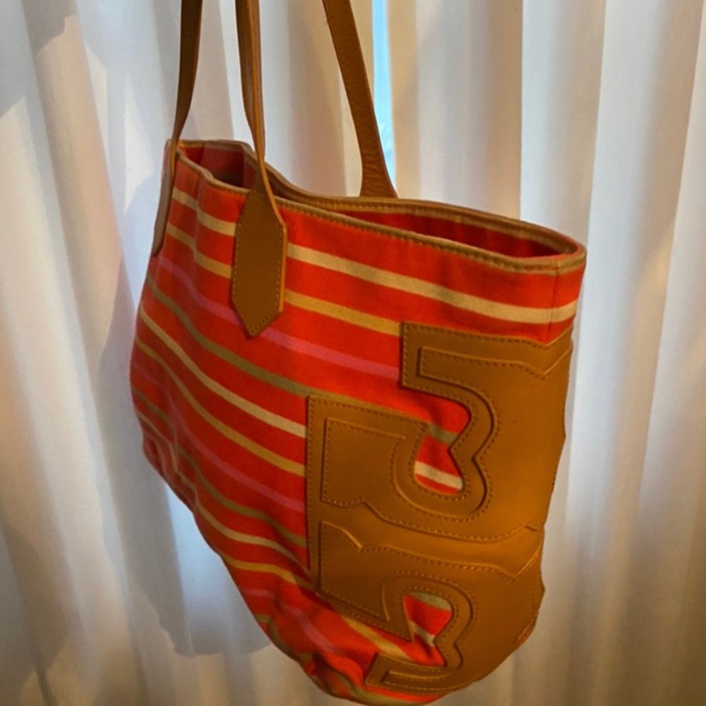 TORY BURCH STRIPED TOTE BAG